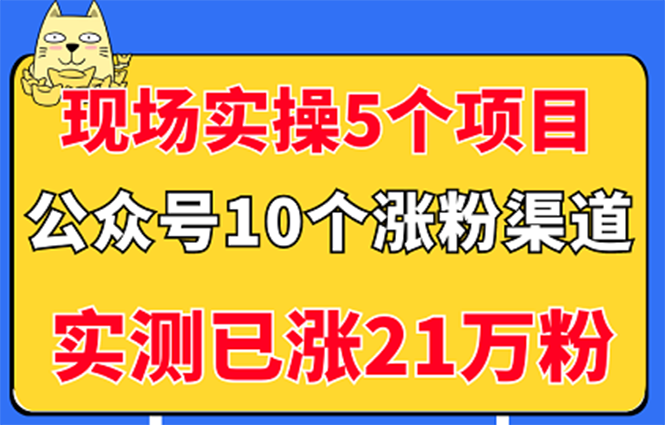 【副业项目3490期】公众号的10种矩阵引流的方法，实测已涨21万粉-悠闲副业网