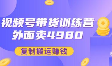 【副业项目3496期】外面卖4980【盗坤：视频号带货训练营】复制搬运赚钱（附电公商园文件）-悠闲副业网