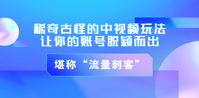 【副业项目3652期】稀奇古怪的中视频玩法，让你的账号脱颖而出，堪称“流量刺客”（图文+视频)-悠闲副业网