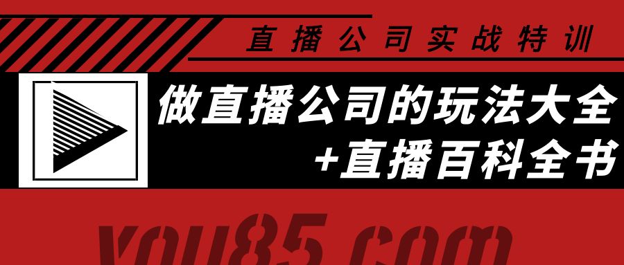 【副业项目4162期】老陈·直播公司实战特训：做直播公司的玩法大全+直播百科全书-悠闲副业网