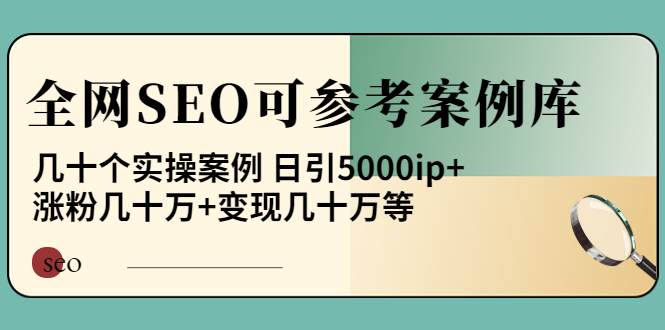 【副业项目4188期】《全网SEO可参考案例库》几十个实操案例 日引5000ip+涨粉百W+变现几十W等-悠闲副业网