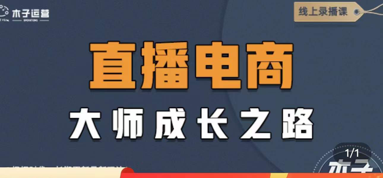 【副业项目4494期】直播电商高手成长之路：教你成为直播电商大师，玩转四大板块（25节）-悠闲副业网