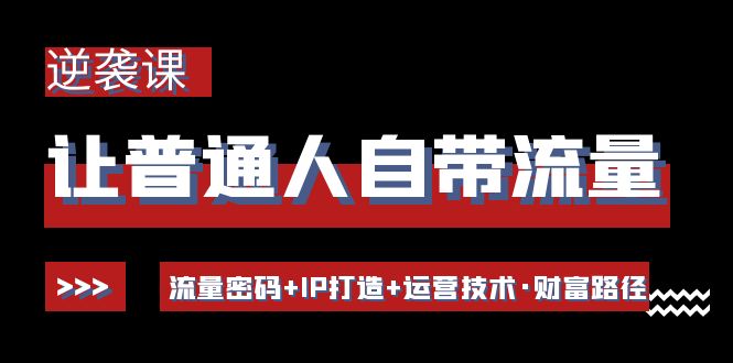 【副业项目4534期】让普通人自带流量的逆袭课：流量密码+IP打造+运营技术·财富路径-悠闲副业网