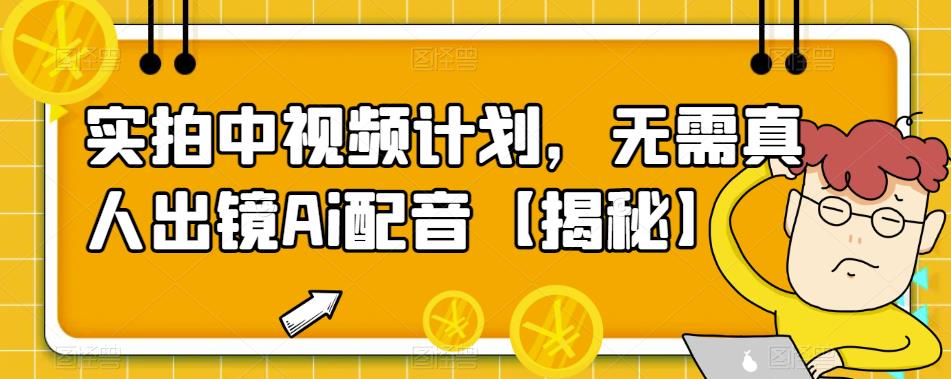 【副业项目6165期】实拍中视频计划，无需真人出镜Ai配音【揭秘】-悠闲副业网