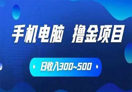 【副业项目6065期】2023手机和电脑都可以撸金的项目，日收入300~500【揭秘】-悠闲副业网