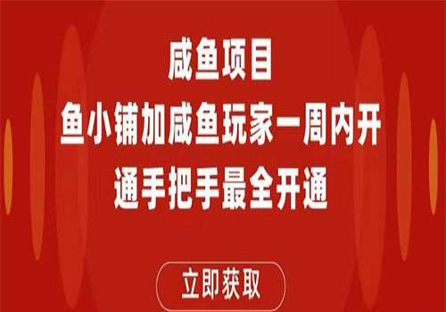 【副业项目6067期】2023闲鱼项目鱼小铺加闲鱼玩家认证一周内开通，手把手最全开通-悠闲副业网