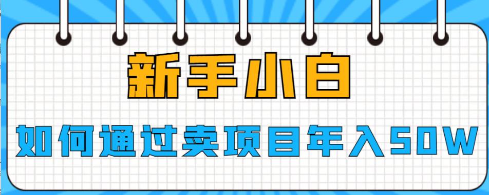 【副业项目6774期】新手小白如何通过卖项目年入50W【揭秘】-悠闲副业网