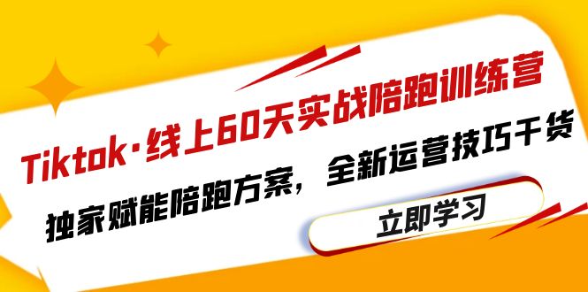 【副业项目6403期】Tiktok·线上60天实战陪跑训练营，独家赋能陪跑方案，全新运营技巧干货-悠闲副业网