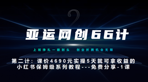 【副业项目7189期】小红书实战系列，只需5天即可完全上手-系列10节课 第一课-基础概念、流程 全貌解析-悠闲副业网