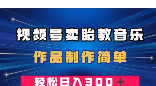 【副业项目8197期】视频号卖胎教音乐，作品制作简单，一单49，轻松日入300＋-悠闲副业网