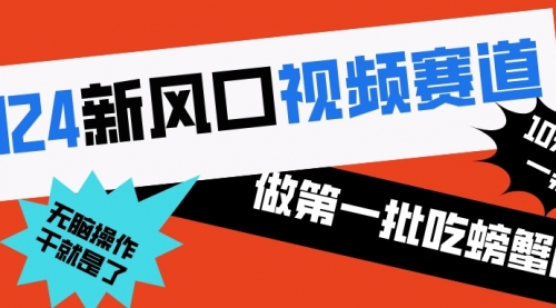 【副业8652期】2024新风口视频赛道 做第一批吃螃蟹的人 10分钟一条原创视频-悠闲副业网