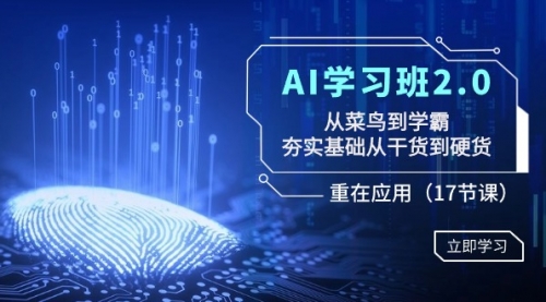 【副业8994期】AI学习班2.0：从菜鸟到学霸，夯实基础从干货到硬货，重在应用（17节课）-悠闲副业网