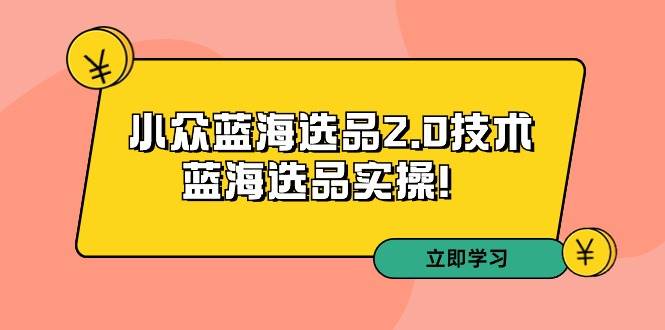 拼多多培训第33期：小众蓝海选品2.0技术-蓝海选品实操！-悠闲副业网