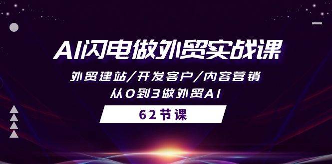 AI闪电做外贸实战课，外贸建站/开发客户/内容营销/从0到3做外贸AI-62节-悠闲副业网