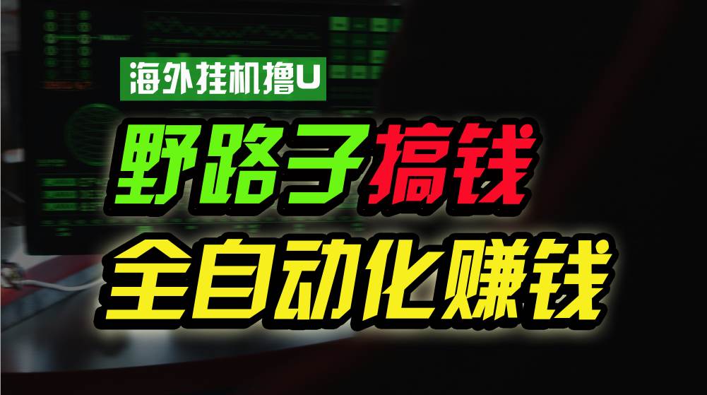 海外挂机撸U新平台，日赚8-15美元，全程无人值守，可批量放大，工作室内…-悠闲副业网