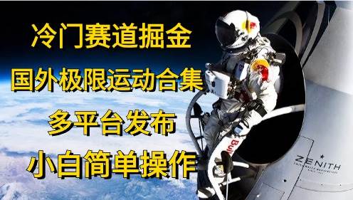 冷门赛道掘金，国外极限运动视频合集，多平台发布，小白简单操作-悠闲副业网