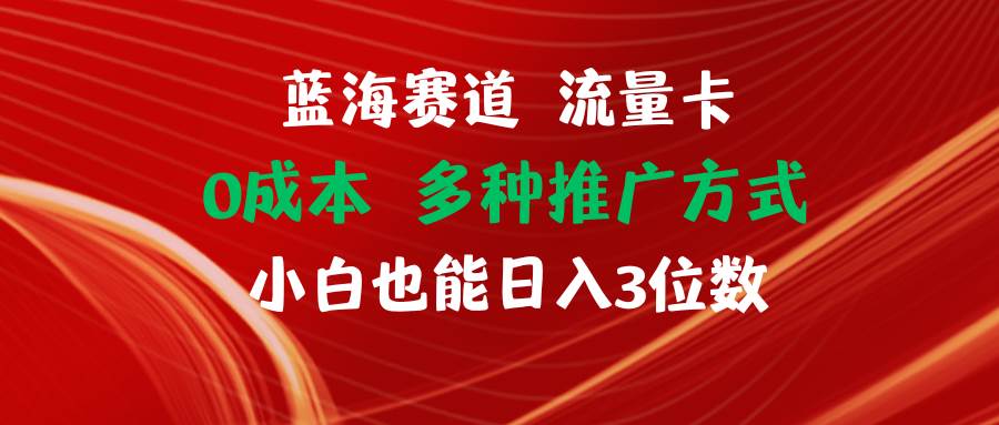 蓝海赛道 流量卡 0成本 小白也能日入三位数-悠闲副业网