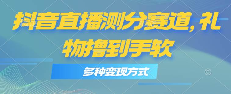 抖音直播测分赛道，多种变现方式，轻松日入1000+-悠闲副业网