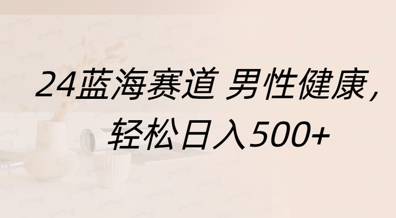 蓝海赛道 男性健康，轻松日入500+-悠闲副业网